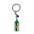 Unique Mini Car Turbo NOS Keychain Nitrogen Bottle Metal Key Ring Stash Pill Box Storage Stylish Car Motorcycle Interior 키링