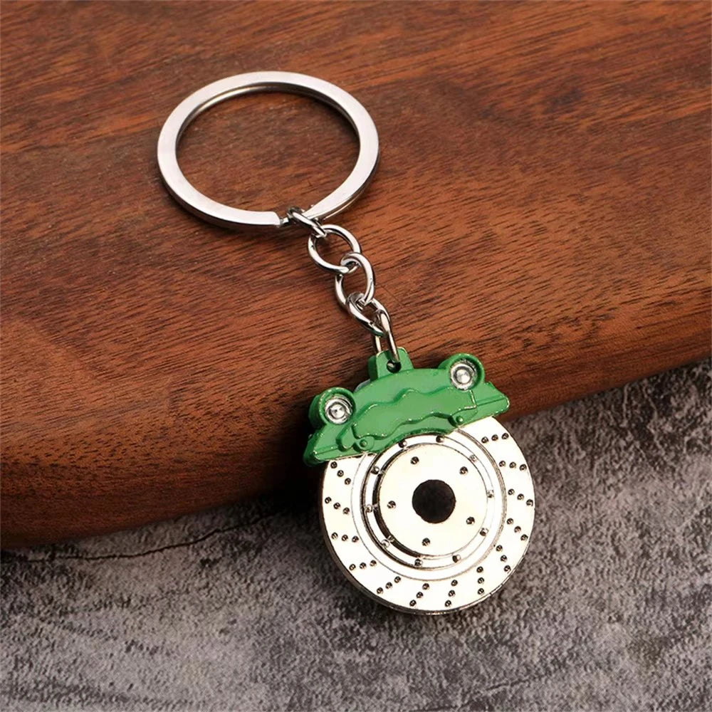 Creative Unique Disc Brake Keychain Wheel Rim Metal Racing Keyring Car Motorcycle Keychain Souvenir Gift Waist Buckle Pendant