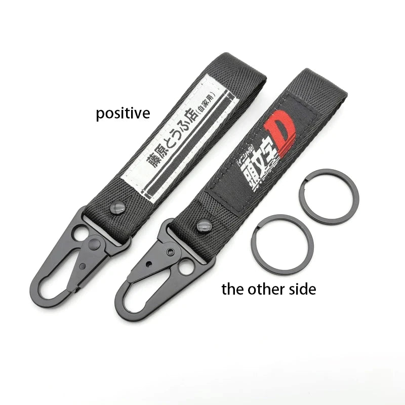 New High-Quality JDM Racing Keychain Nylon Keychain Auto Key Tags Auto Parts Car Motorcycle Accessories