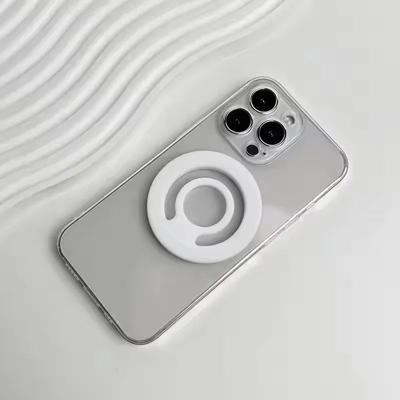 Magnetic Silicone Stand Finger Ring Car Phone Holder for iPhone 16 15 14 pro