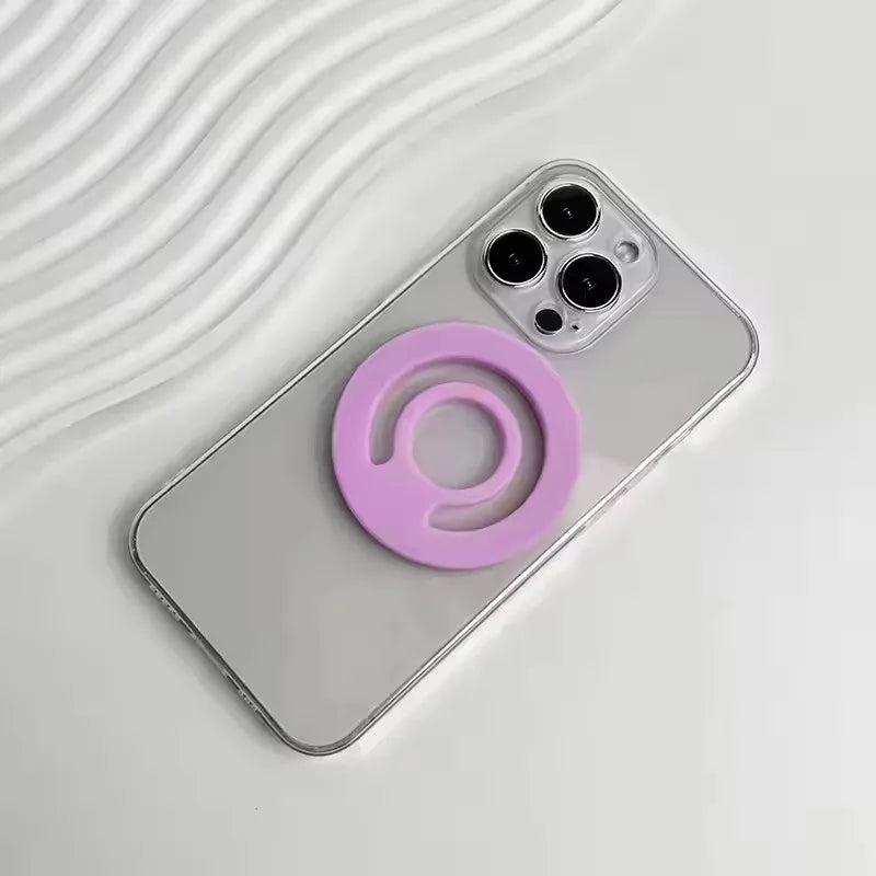 Magnetic Silicone Stand Finger Ring Car Phone Holder for iPhone 16 15 14 pro