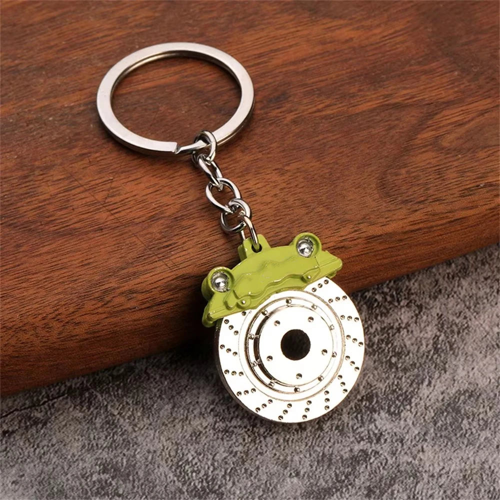 Creative Unique Disc Brake Keychain Wheel Rim Metal Racing Keyring Car Motorcycle Keychain Souvenir Gift Waist Buckle Pendant
