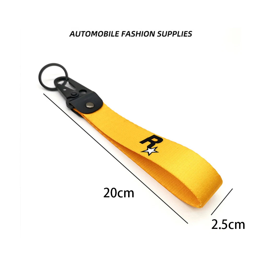 New High-Quality JDM Racing Keychain Nylon Keychain Auto Key Tags Auto Parts Car Motorcycle Accessories