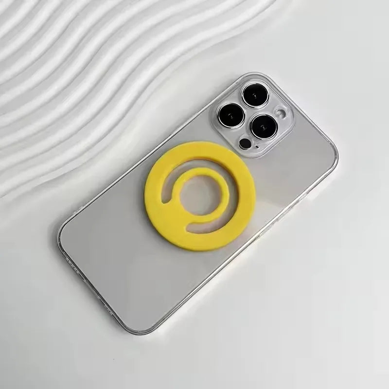 Magnetic Silicone Stand Finger Ring Car Phone Holder for iPhone 16 15 14 pro