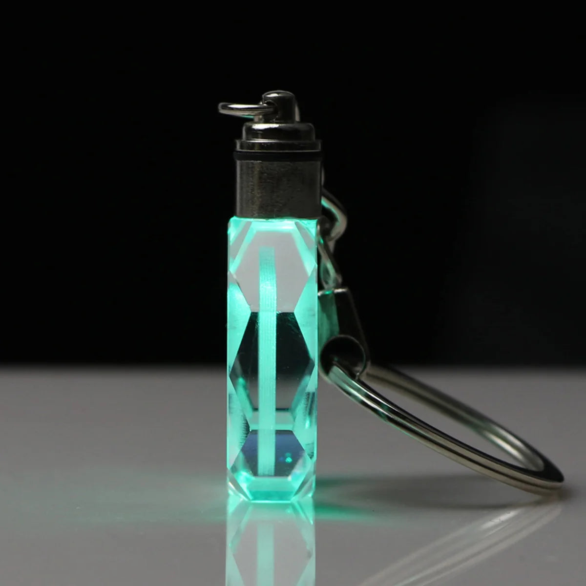 Car Keychain HKS LED 7 Colorful Light Crystal Motorsport Keyring Japanese Modified Key Pendant Auto Interior Accessories